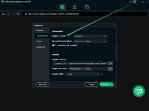 Set output preferences
